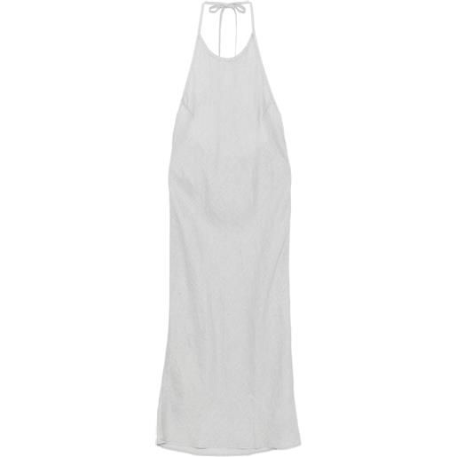 James Perse abito in lino con scollatura posteriore - grigio