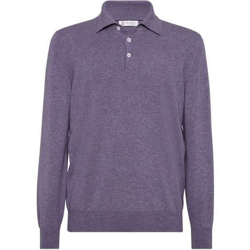 Brunello Cucinelli polo in cashmere - viola