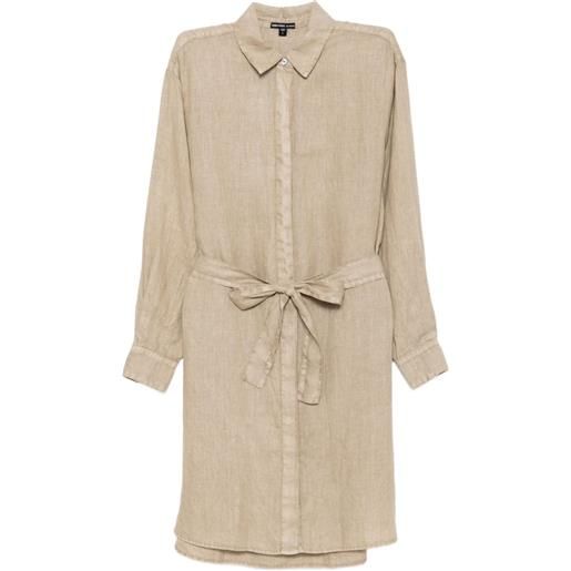 James Perse chemisier midi in lino - toni neutri