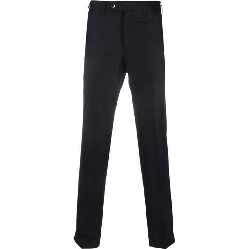 PT Torino pantaloni sartoriali a vita media - blu