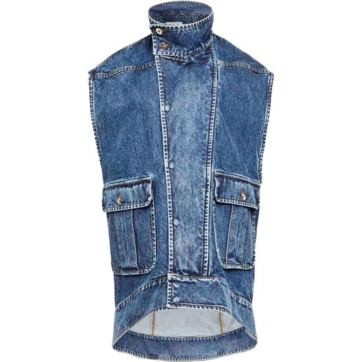 JW Anderson gilet denim a collo alto - blu