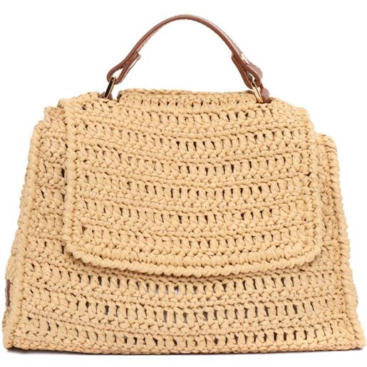 Orciani borsa tote a uncinetto con manico - toni neutri