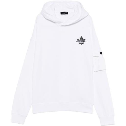 DSQUARED2 KIDS felpa con cappuccio - bianco