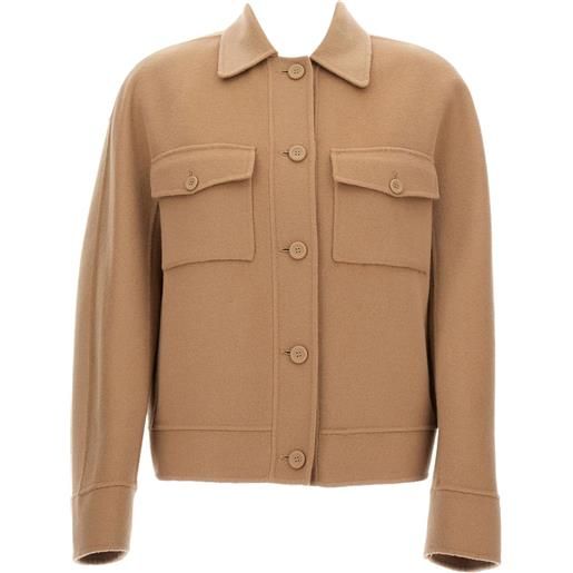 Max Mara giacca con bottoni e tasche applicate - marrone