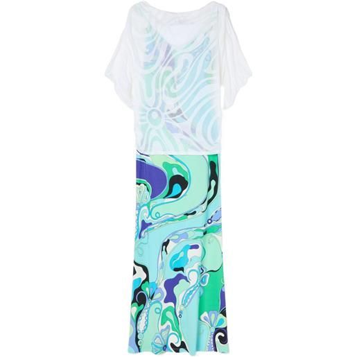 PUCCI abstract-print jersey dress - bianco