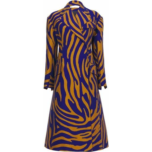 Proenza Schouler cappotto doppiopetto con stampa astratta - blu