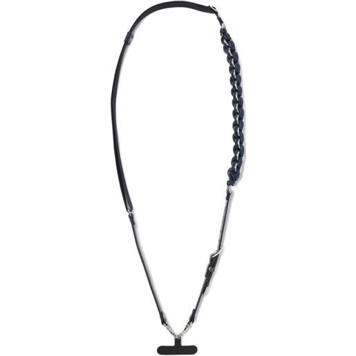 Toga cinturino in pelle intrecciata - blu