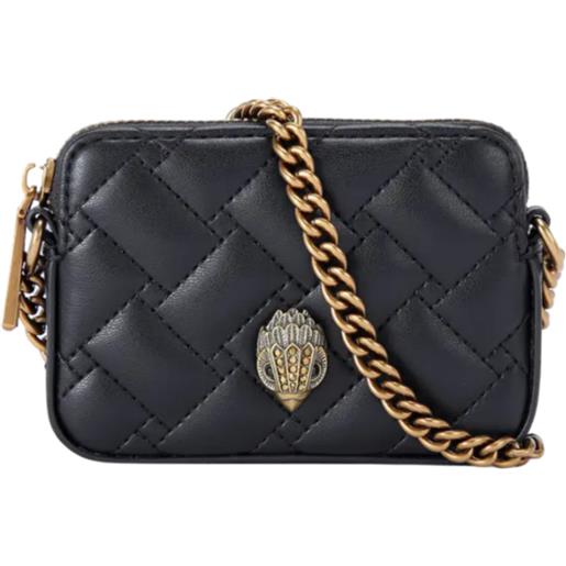 Kurt Geiger micro borsa in pelle trapuntata con tracolla nero