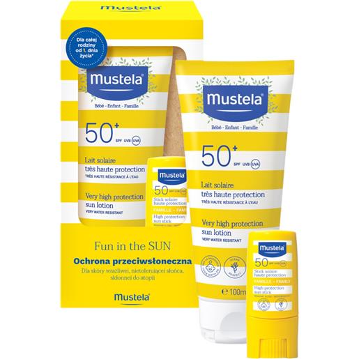 Mustela sun fun in the sun set: latte solare + stick
