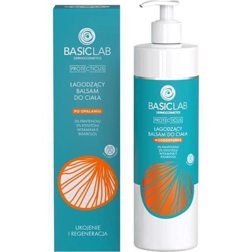 Basiclab Dermocosmetics - balsamo lenitivo per il corpo dopo sole, 300 ml