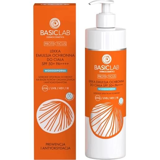 Basiclab Dermocosmetics - emulsione protettiva leggera corpo spf 50+ 300 ml