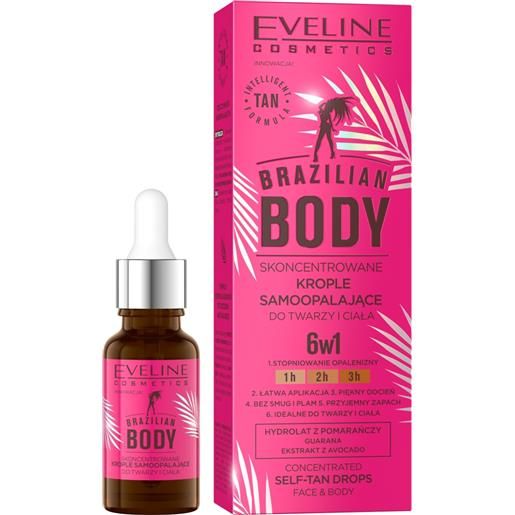 Eveline Cosmetics brazilian body gocce autoabbronzanti 6 in 1, 18 ml