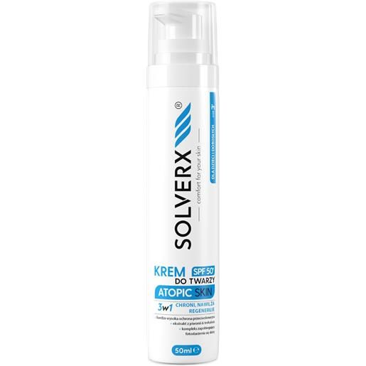 Solverx atopic skin crema viso spf 50+ 50 ml