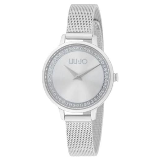 Liu Jo - orologio elegante da donna al quarzo con zirconi - modello casual shine tlj2587 - orologio con cinturino in acciaio maglia mesh regolabile