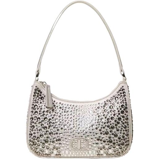 TWINSET borsa hobo con strass