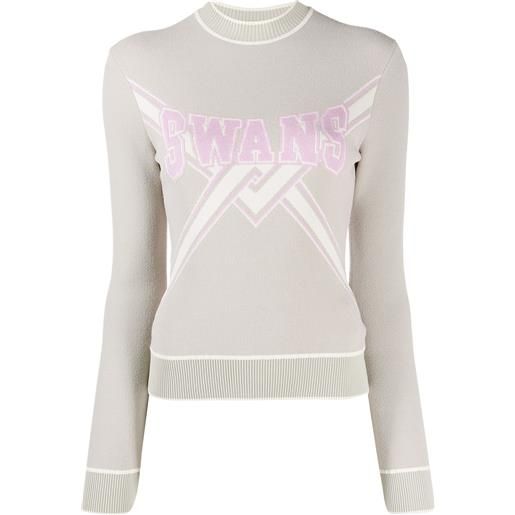 Off-White maglione con ricamo - toni neutri