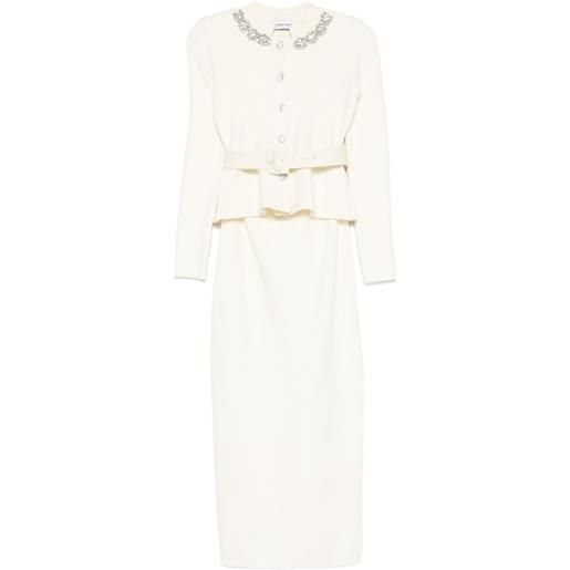 Self-Portrait abito con decorazione - bianco