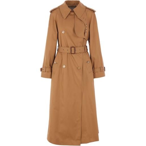 Chloé trench doppiopetto con cintura - marrone