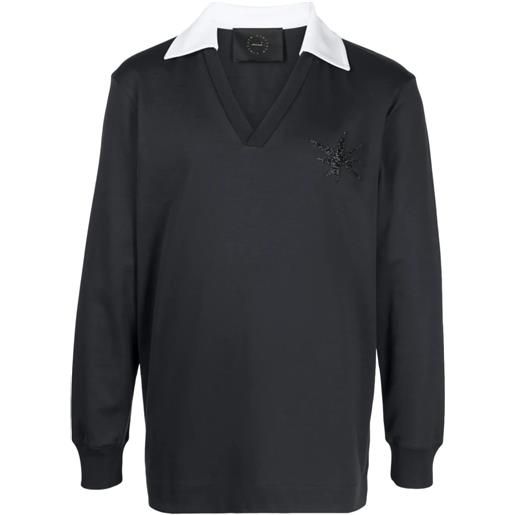 Limitato polo con scollo a v - blu