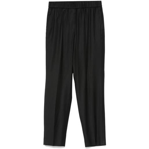 Peserico pantaloni con vita elasticizzata - nero