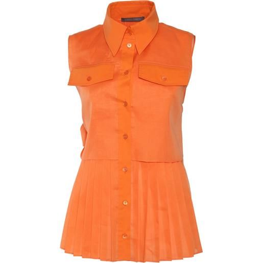 Alberta Ferretti blusa con fiocco - arancione