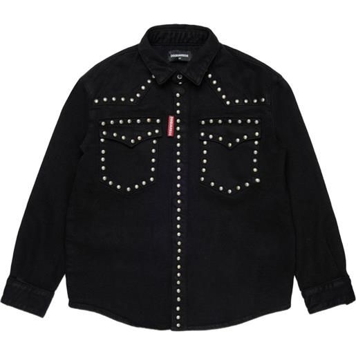 DSQUARED2 KIDS camicia con decorazione - nero