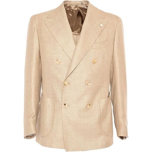 LUIGI BIANCHI MANTOVA blazer doppiopetto - toni neutri