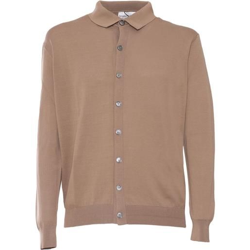 Settefili Cashmere cardigan con bottoni - toni neutri