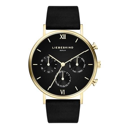 Liebeskind berlin orologio donna lt-0499-lm acciaio inossidabile in ip oro con cinturino in pelle