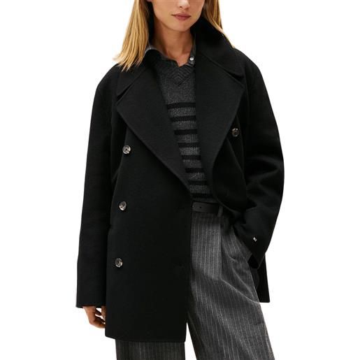 TOMMY HILFIGER df wool blend reg peacoat cappotto donna
