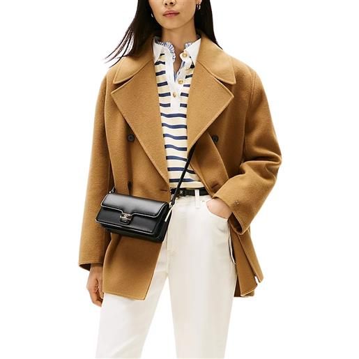 TOMMY HILFIGER df wool blend reg peacoat cappotto donna
