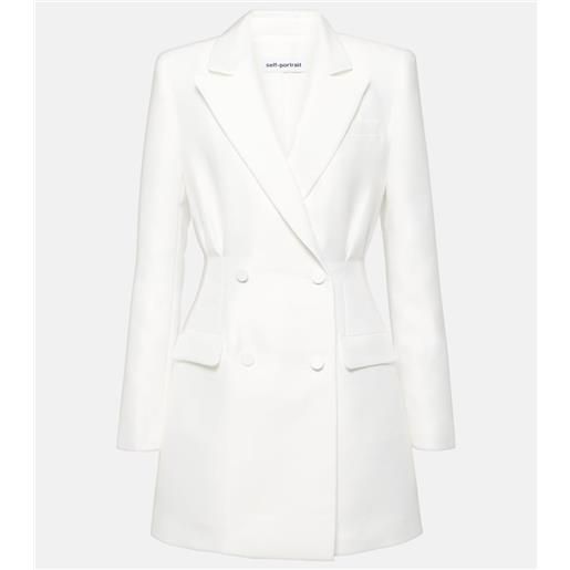 Self-Portrait abito blazer doppiopetto in taffetã