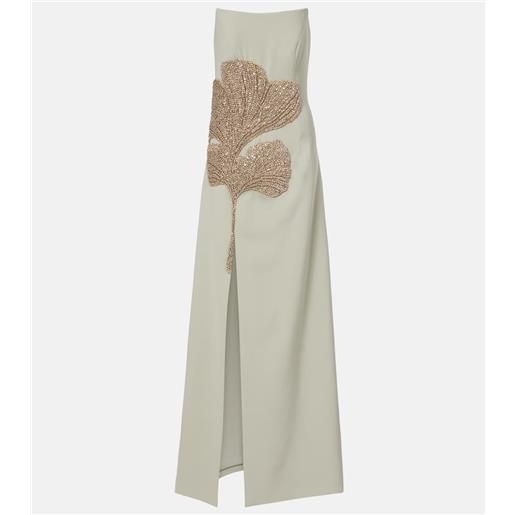 Costarellos abito lungo faranna in crãªpe