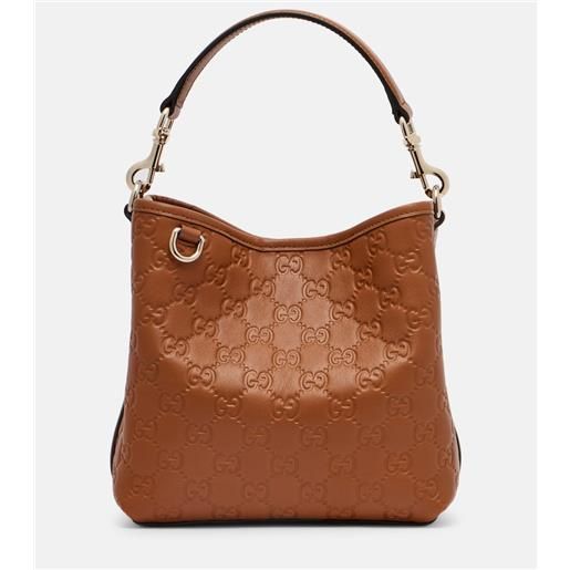 Gucci secchiello gg emblem small in pelle