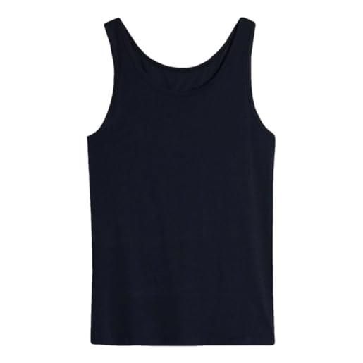 Lotto 3 pezzi - canotta intima uomo lt1012 in cotone elasticizzato morbido e traspirante - blu, xxl