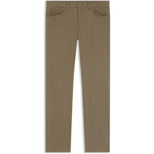BOSS pantaloni slim fit in twill di misto cotone, marrone chiaro