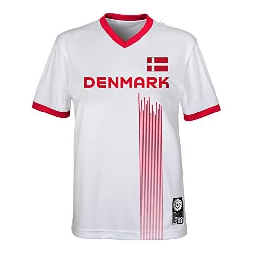 FIFA maglietta unisex ufficiale della coppa del mondo di calcio 2023 da donna, maglietta danimarca (confezione da 1)