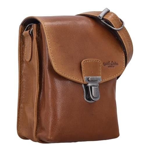 Marsupio In Pelle Vintage Per Uomo - Borsa A Tracolla Con Cinghia, Multitasche | Colore Caffè - Foto 13