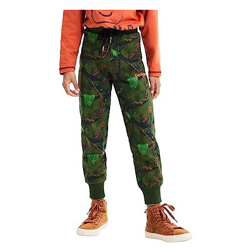 Desigual pant_azriel pantaloni casual, verde, s bambino