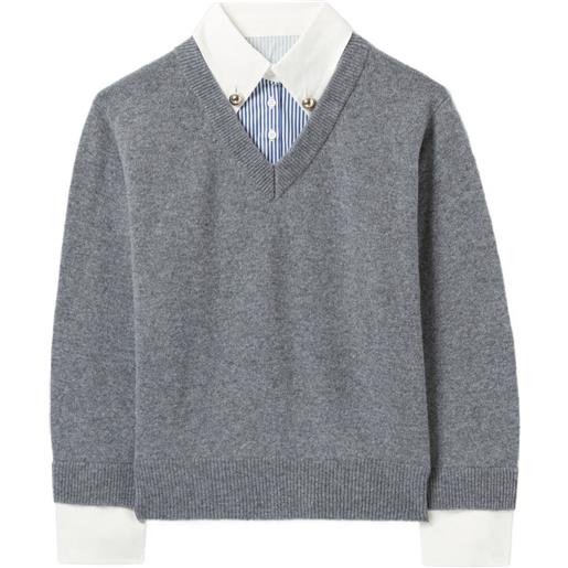 Claudie Pierlot felpa con scollo a v - grigio