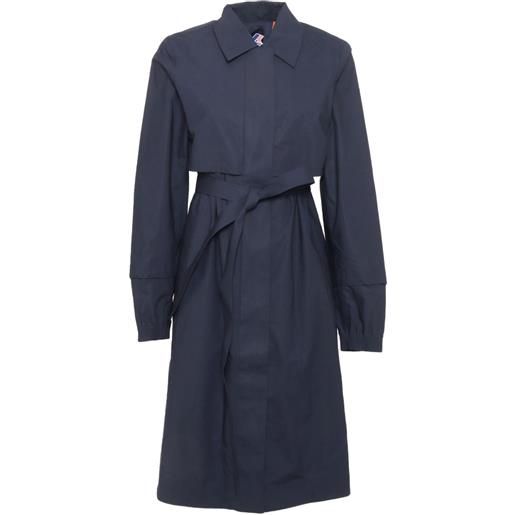 K-Way trench jesy con cintura - blu