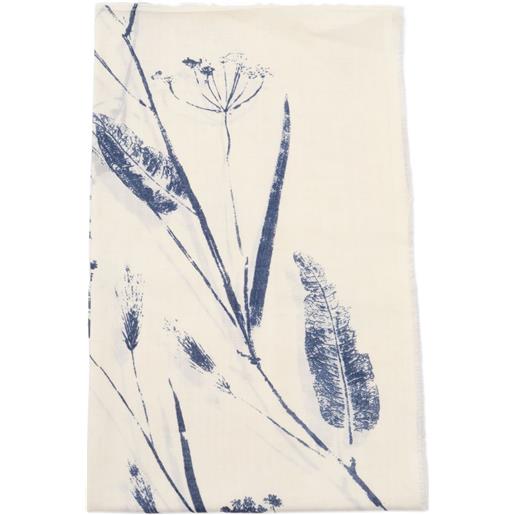 Faliero Sarti foulard a fiori in seta - toni neutri