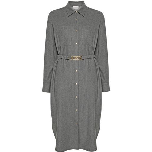 Moncler chemisier con applicazione - grigio