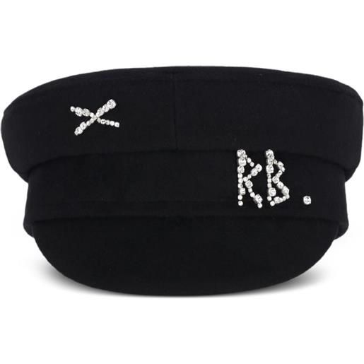 Ruslan Baginskiy cappello baker boy con strass - nero