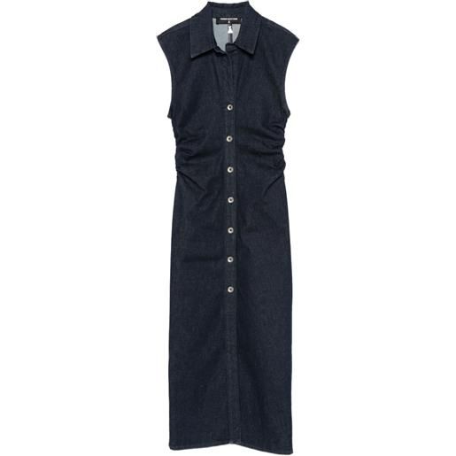 Patrizia Pepe abito denim smanicato - blu