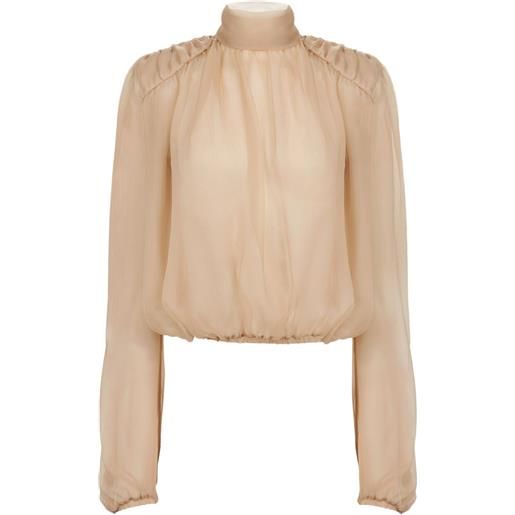 Nina Ricci top a collo alto - toni neutri