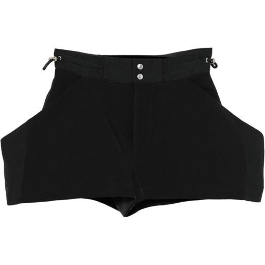 sacai shorts in twill - nero