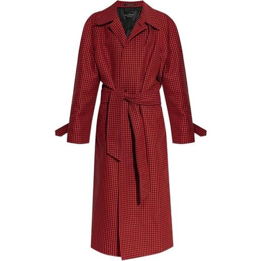 Balenciaga cappotto in pied-de-poule - rosso