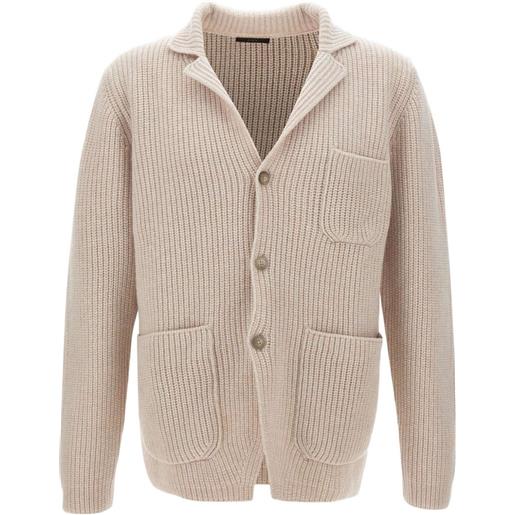 Fay cardigan con applicazione - toni neutri