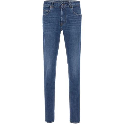 Fay jeans con applicazione - blu